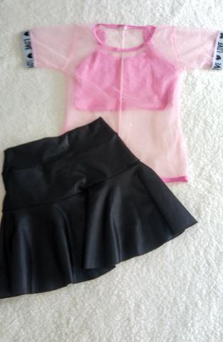 Conjunto saia e blusa Tam 10 novo - Foto 2
