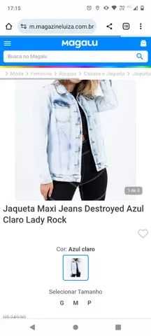 Jaqueta Jeans Lady Rock