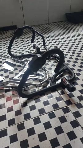 Protetor motor street cage factor fazer 150 preto fosco - Stunt