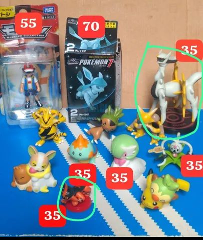 2 Miniaturas Pokémon Brinquedo Coleção Infantil Criança