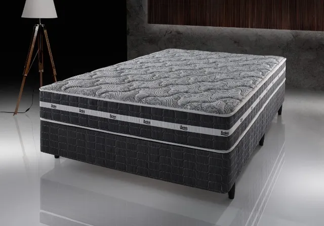 Cama Box Casal+Colchão Molas Ensacadas