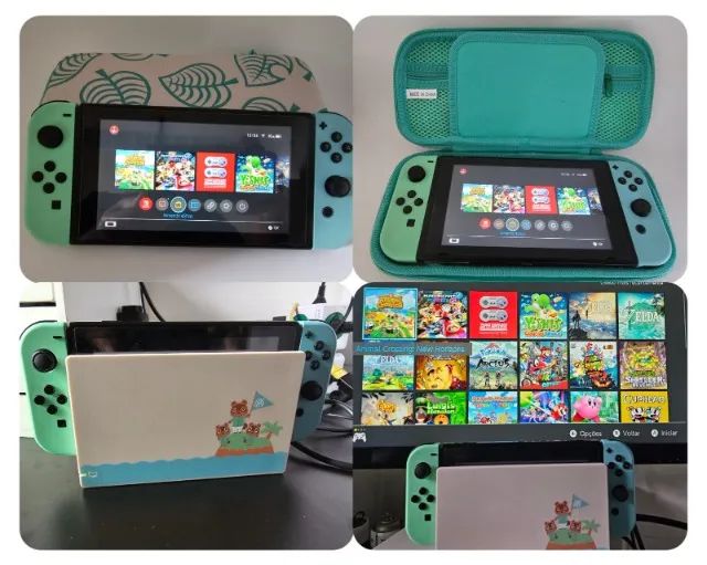 Nintendo Switch Desbloqueado + Sd 256gb + Case + Suporte