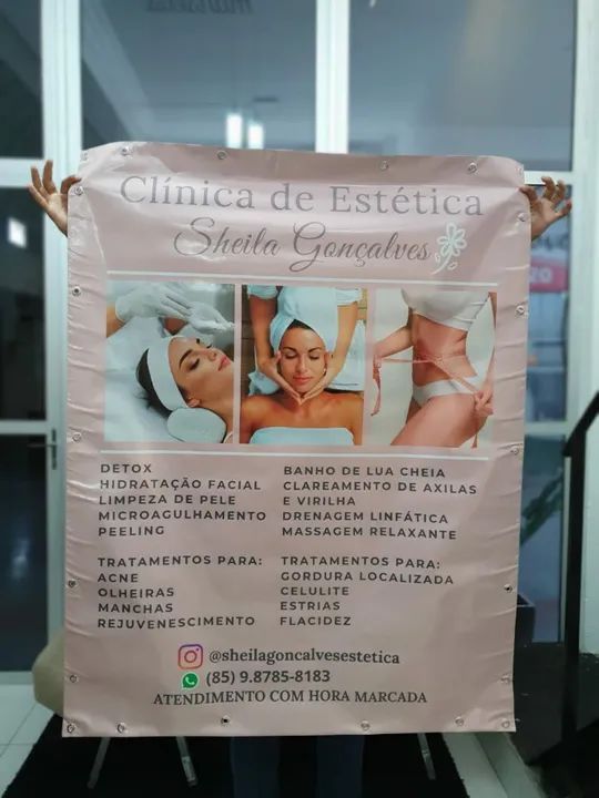 Lona com ilhos para fachada e divulgação com logomarca  - Foto 3