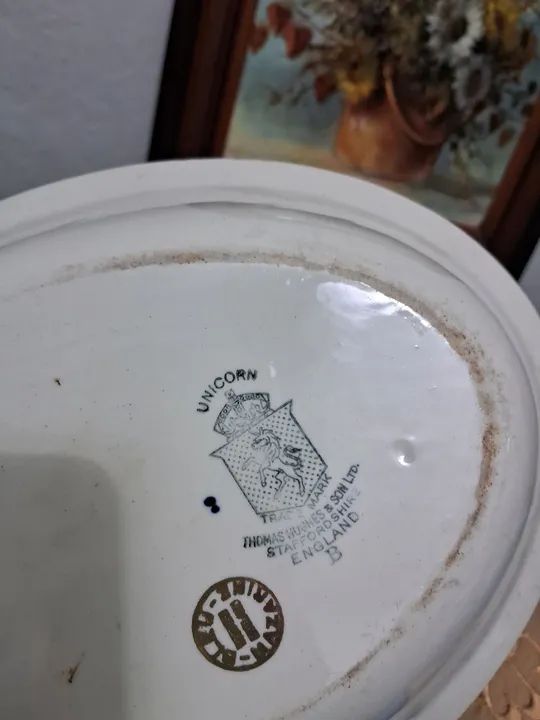 Antiga travessa funda Faiança inglesa - Foto 3