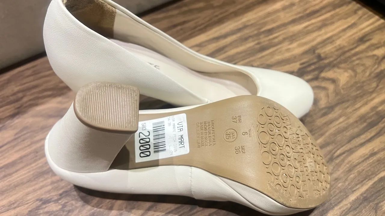 SCARPIN MEIA PATA OFF WHITE VIA MARTE - Foto 4