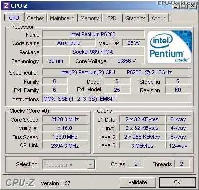 P6200 notebook processor64312216418690121