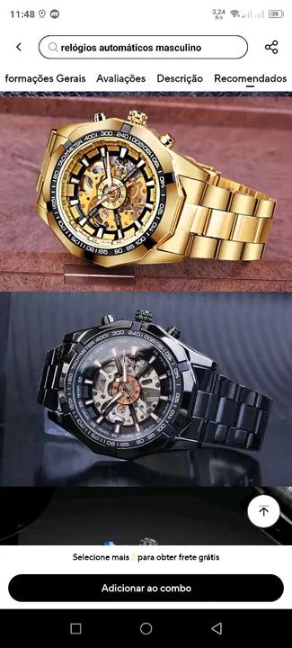 Relógio Automático Masculino - Design Elegante