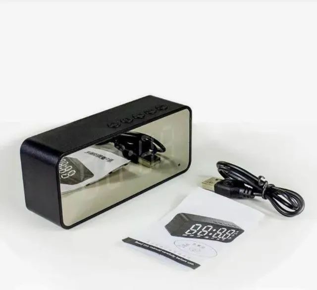 Caixa de som bluetooth com relógio despertador - Foto 5