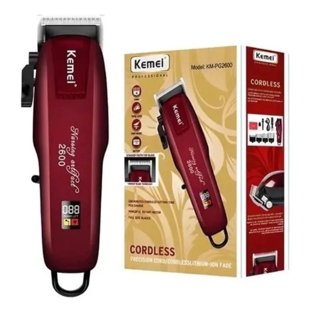 Máquina de cortar cabelo sem fio, Kemei KM-PG2600