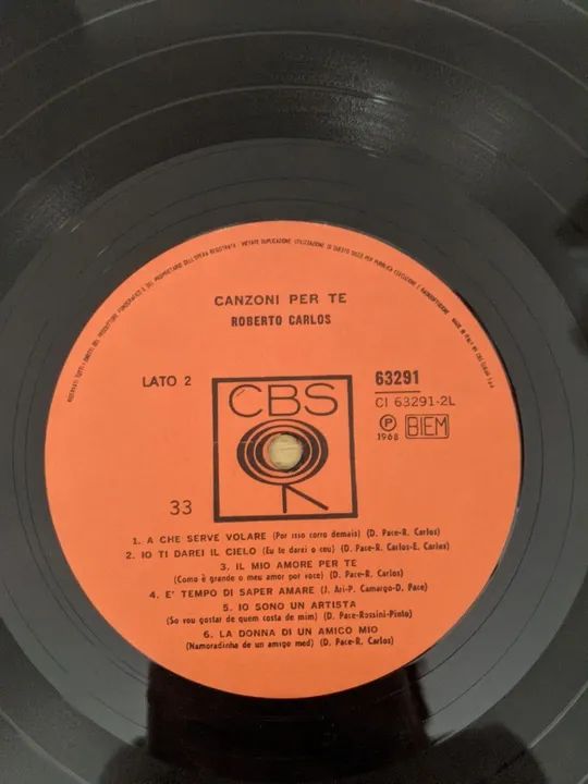 Disco Lp Roberto Carlos - Canzoni Per Ti - Importado Itália - Foto 6
