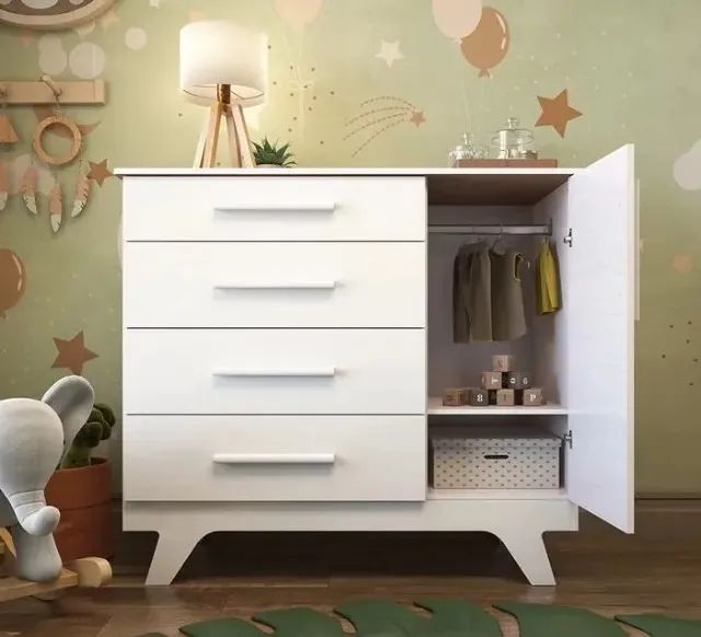 Comoda e Berço/Vira Cama Americano Retro 100% MDF - Foto 3