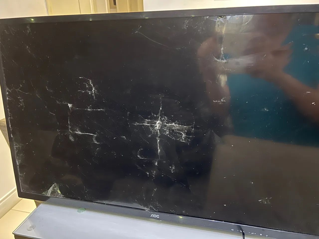 TV LCD 32 polegadas com tela trincada - Foto 6