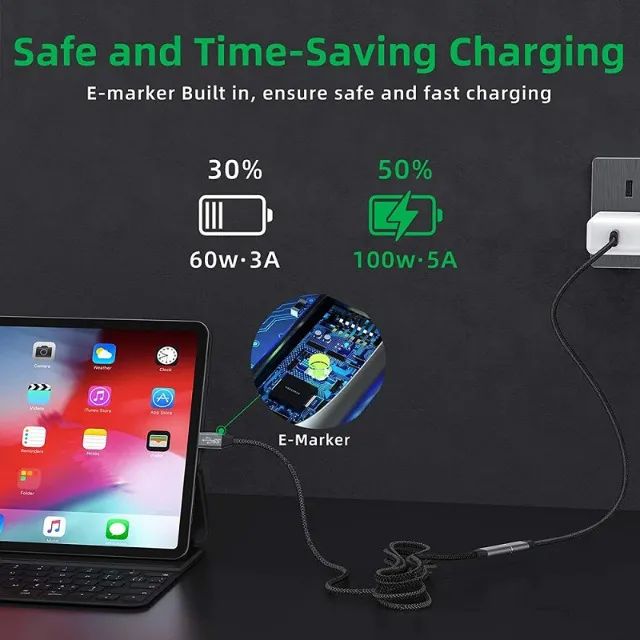 Cabo extensor Usb C 3.2 10gbps 1,5m Pd 100w - Foto 3