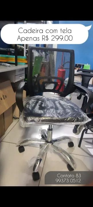 Cadeira de Escritório com Tela 