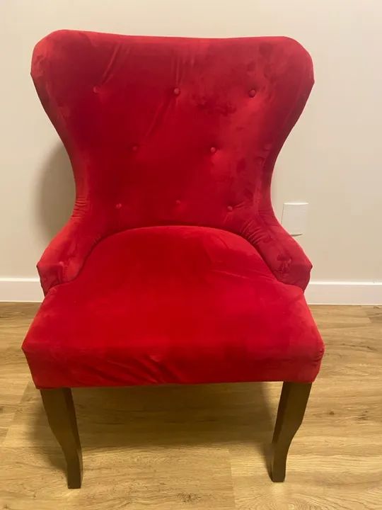 2 Poltronas Vermelhas de Veludo - Foto 6