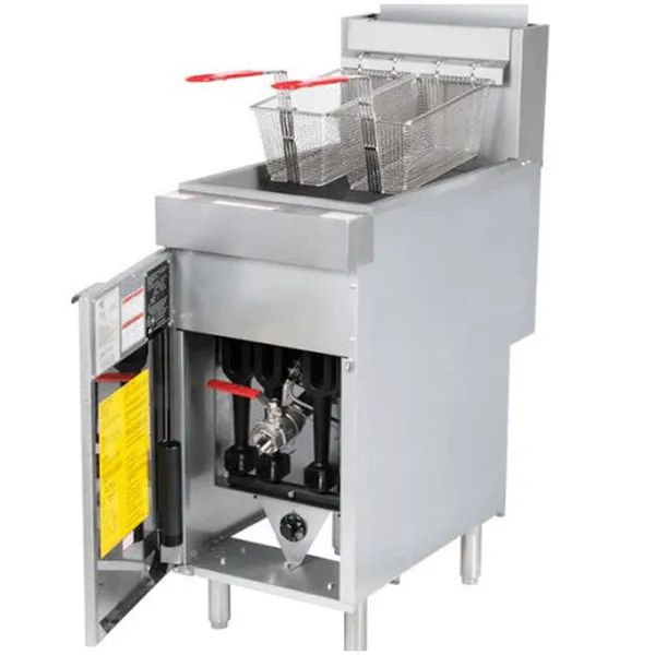 Fritadeira industrial dois cestos a gás 90.000btus inox Vulcan
