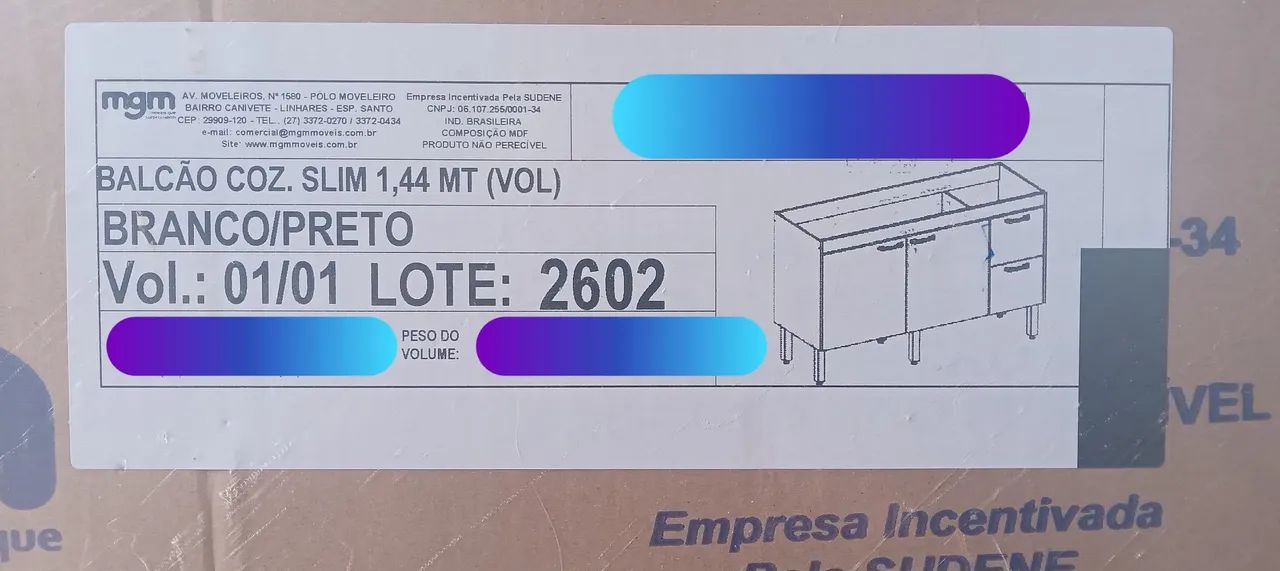 Balcão de Cozinha Slim 1,44m | Novo, Lacrado e com Super Desconto! - Foto 3