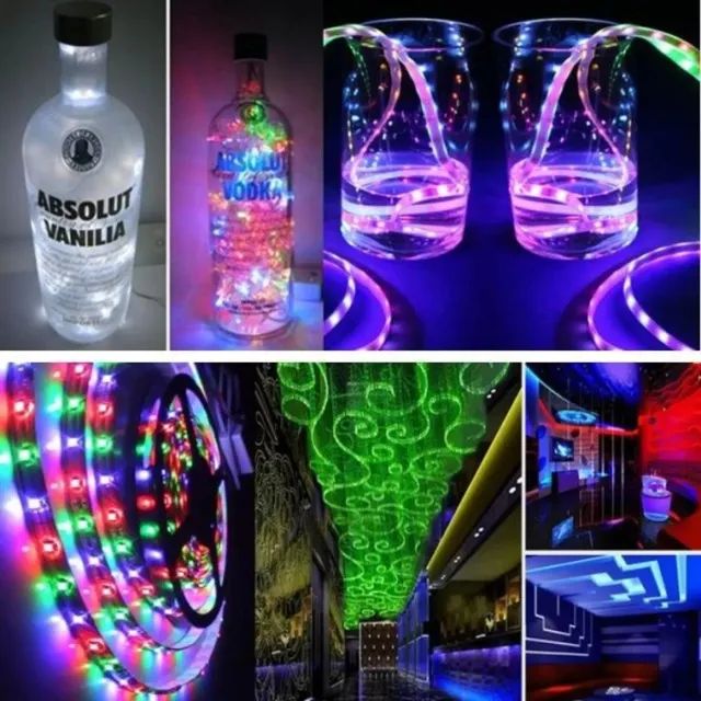 Fita  Faixa De Led Strip 5m 12w 5v C/controle Rgb5050 Coba - Foto 4