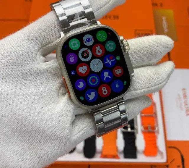 -Smartwatch 7 em 1 + Capa protetora, Tela HD 49mm - S100 - Foto 3