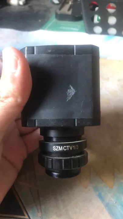 Microscópio Trinocular com base articulada camera e lampada - Foto 5