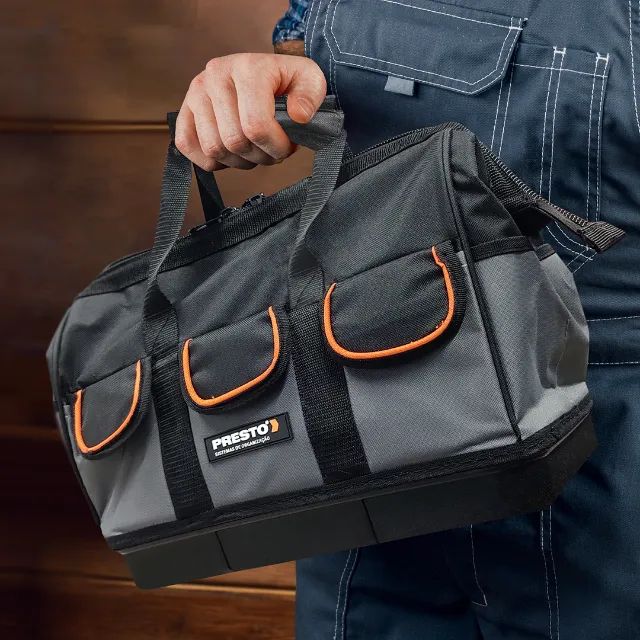 Bolsa De Ferramentas 15" Fundo Rígido 20 Bolsos Presto 96033 - Foto 4