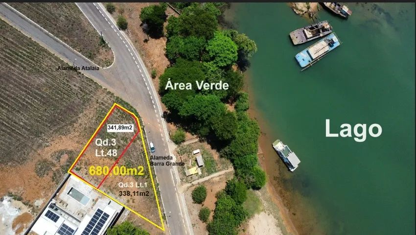 2 Lotes | 680m2 | Frente pro Lago | Cond fechado alto padrão Porto Leman Porto Nacional/TO