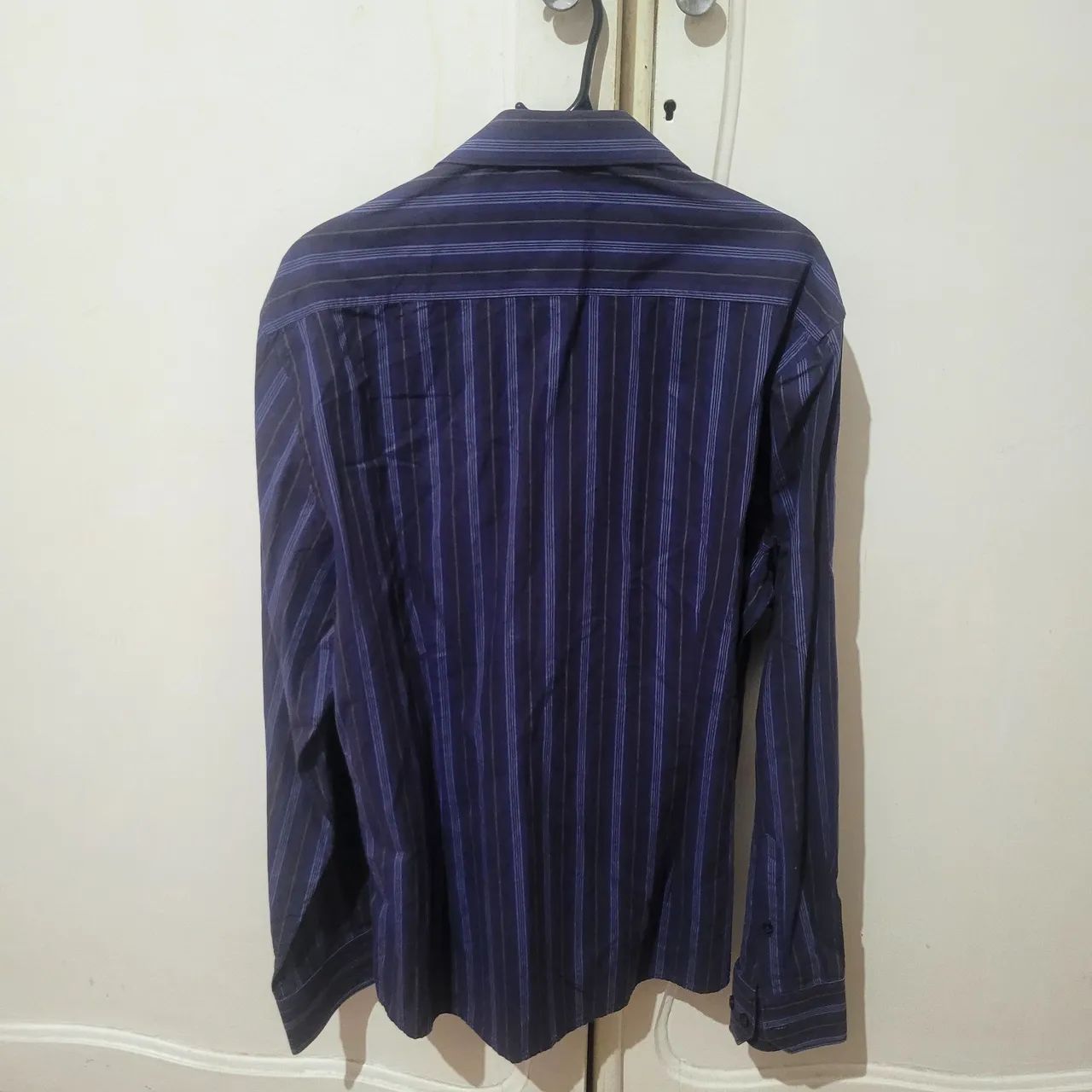Camisa request tam 3, listrado em roxo,  M - Foto 2