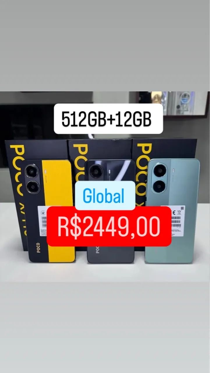 Poco x7 pro 512/12 Global Lacrado Promoção Hoje Amarelo Preto Verde 