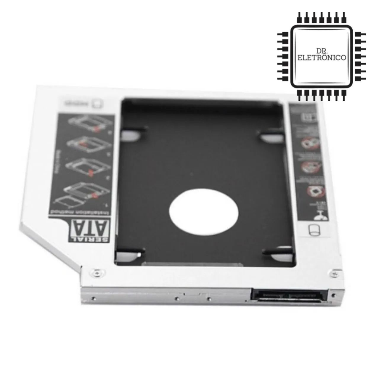 Adaptador Caddy Dvd Para Segundo HD Ou Ssd 2.5 Sata 12.7mm