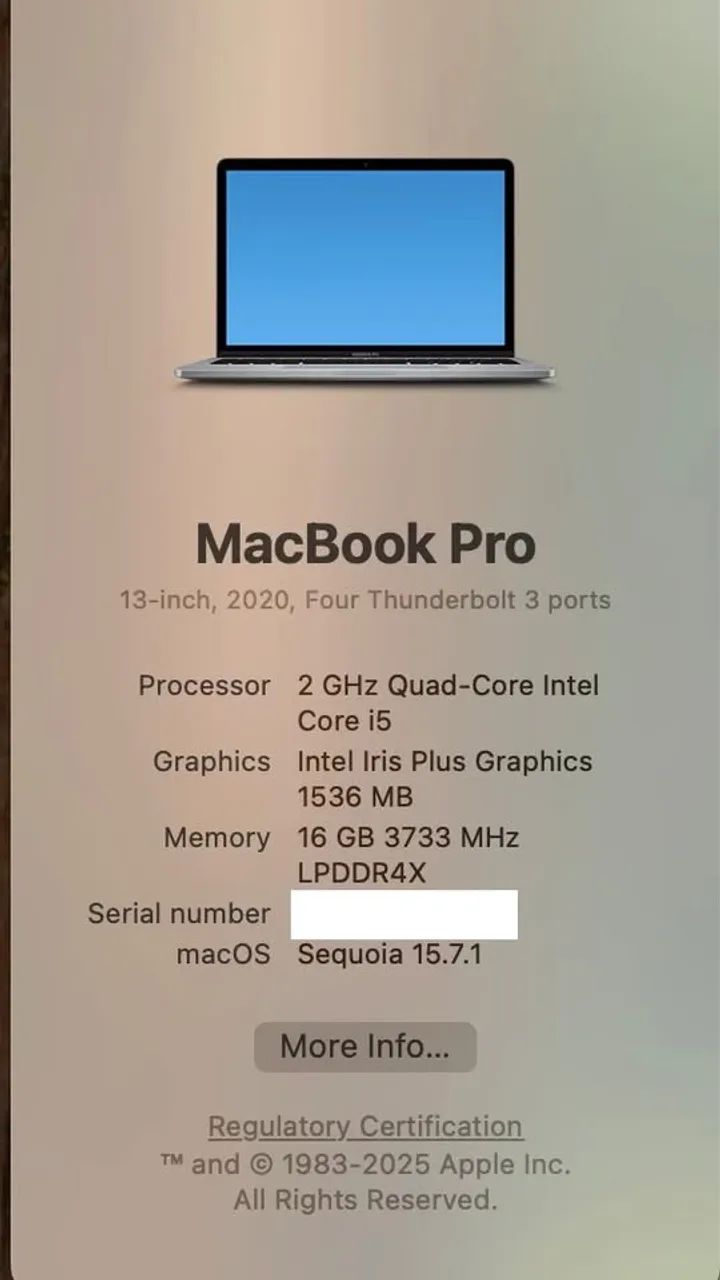MacBook Pro 2020 - i5 16Gb - Notebooks - Cachambi, Rio de Janeiro