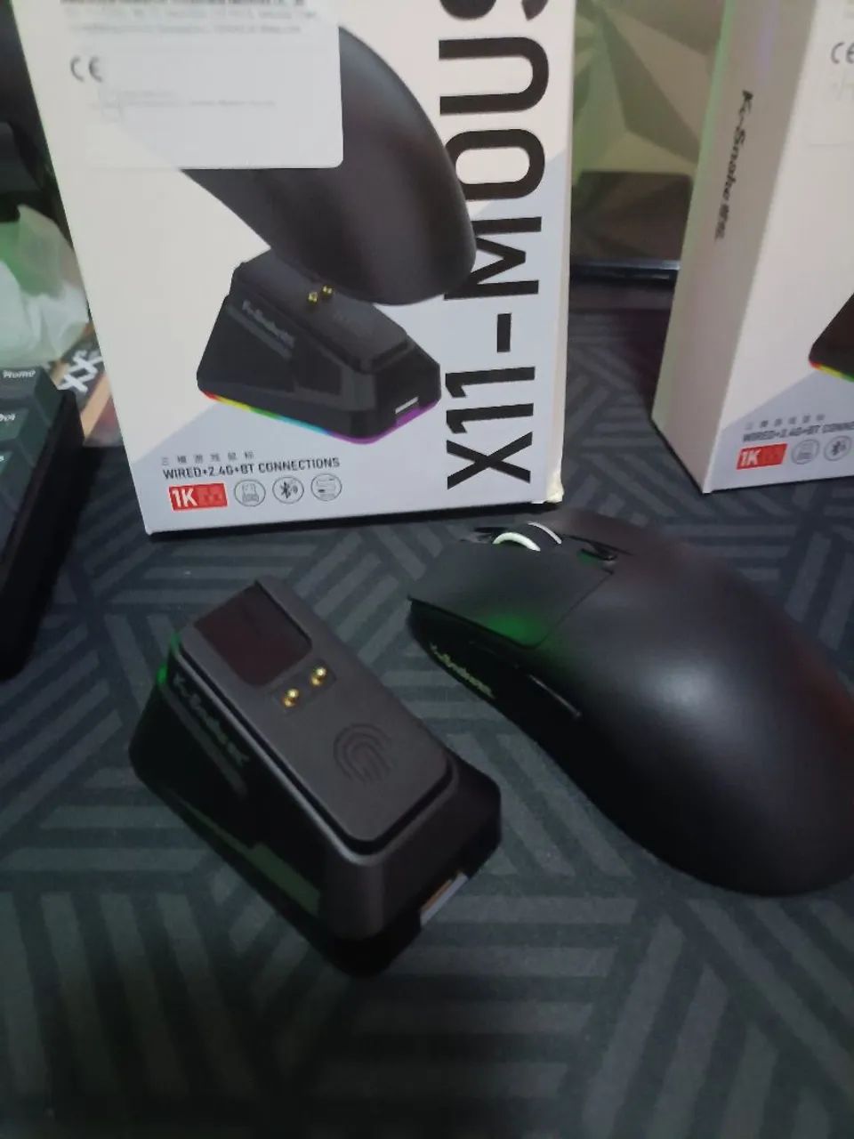 Promoção imperdível Mouse atack x11,com dock de carregamento Black  - Foto 2