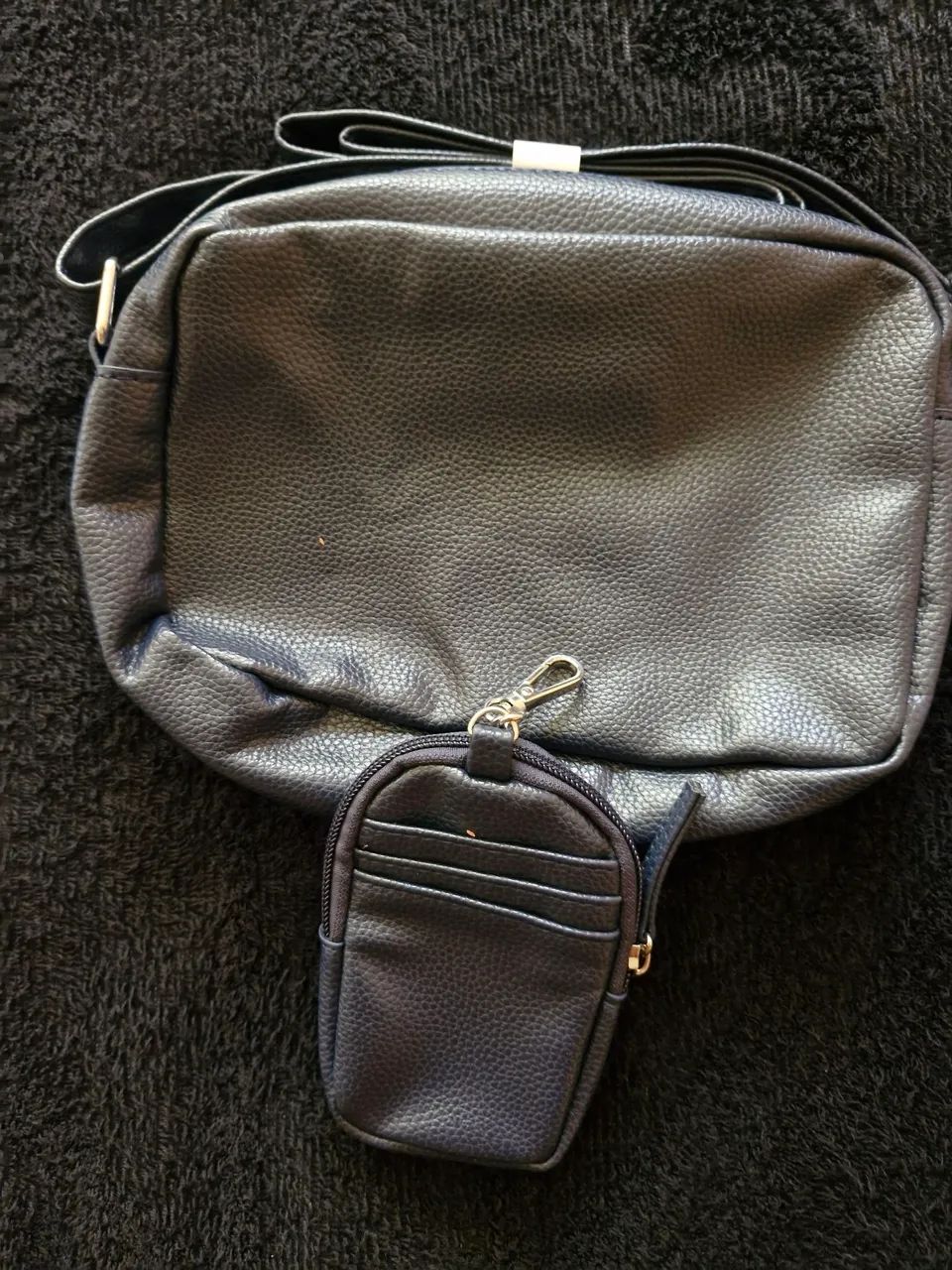 Bolsa de Ombro Azul com porta moedas - Foto 3