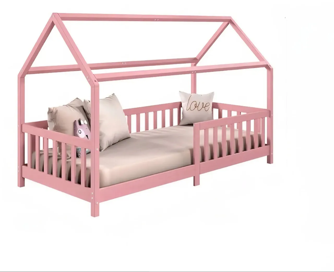 Cama Casinha Infantil Rosa - Design Moderno