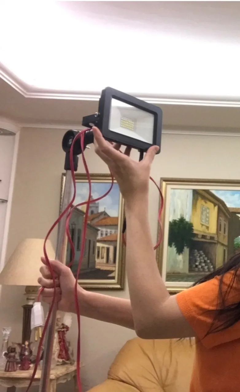 Par Tripé Reclinável C/ Holofote 50w  Refletor Iluminação Led