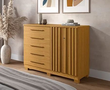 Comoda Bella 5 Gavetas com Sapateira, 100% MDF - ACP - Foto 3