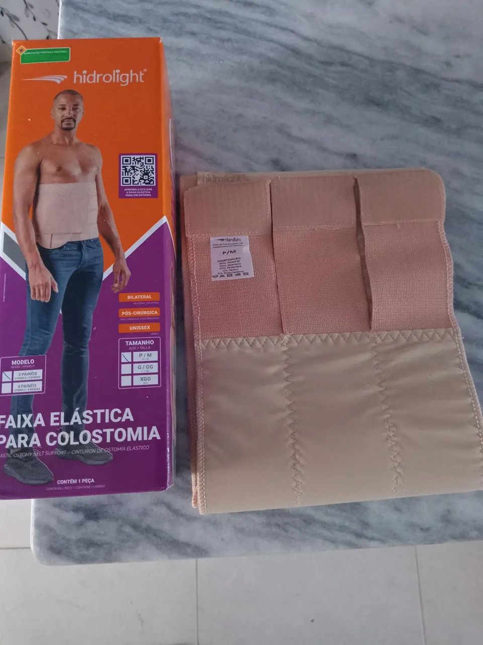 Cinta p colostomia e suporte 