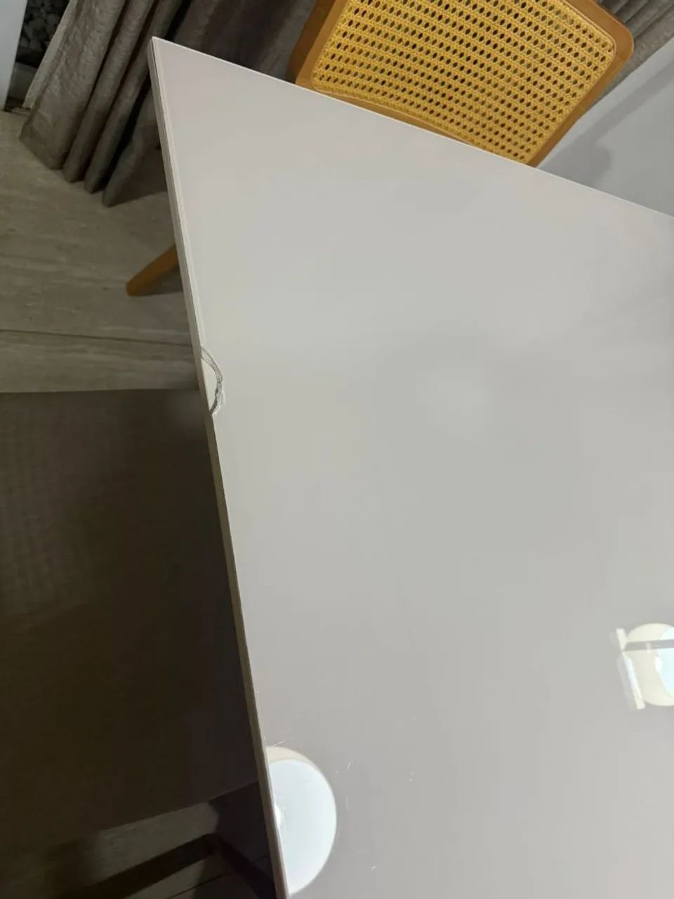 Conjunto de Mesa e cadeiras para sala de jantar off white - Foto 3