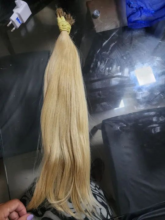 Cabelo humano mega hair 117gramas com 45cm - Foto 2
