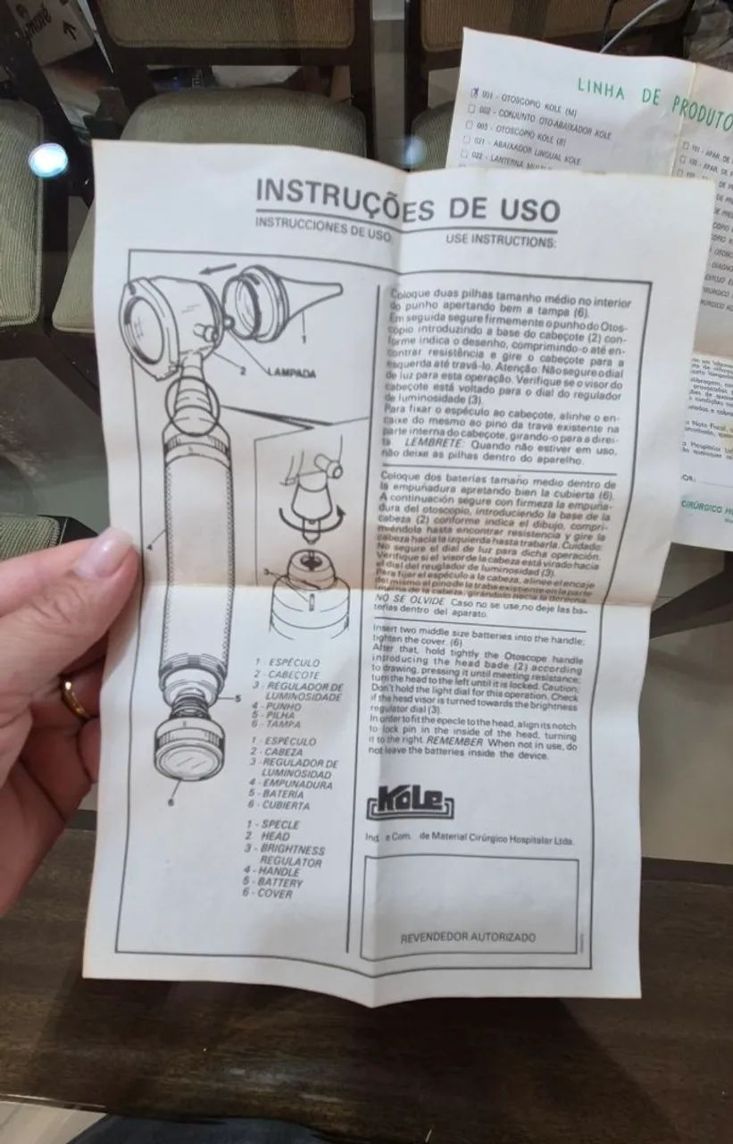 Otoscópio profissional kole com caixa - Foto 4
