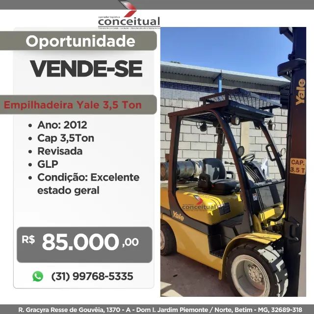 OPORTUNIDADE IMPERDÍVEL - EMPILHADEIRA YALE 70 VX