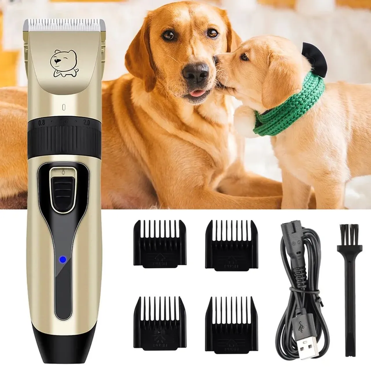 Tosquiadeira Profissional para Cães & Gatos - Pelos Macios e Aparência Impecável