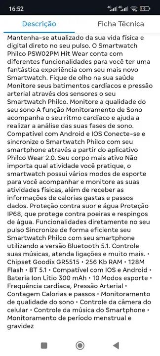 Smartwatch Philco Hit Wear Psw02pm - Foto 5