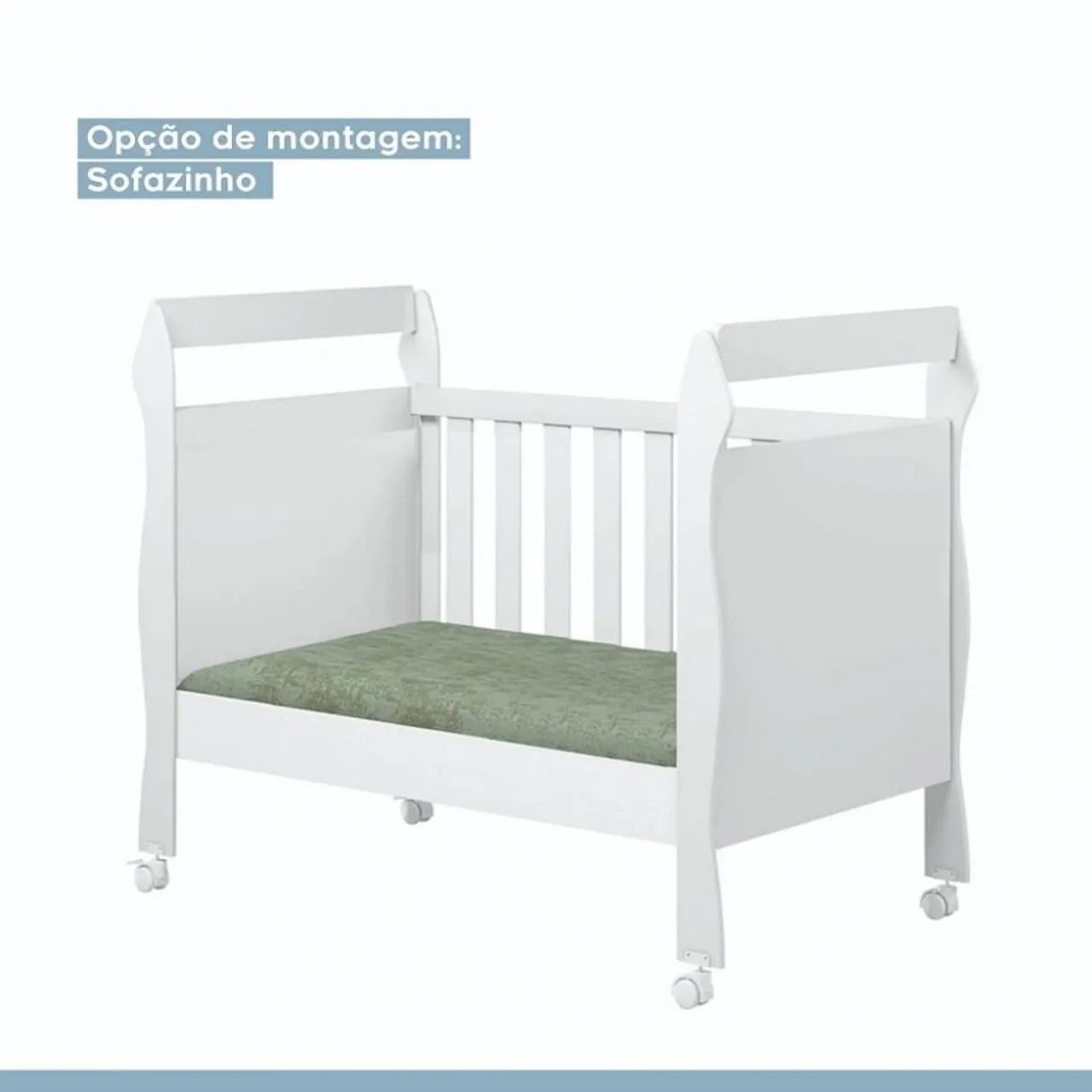 Berço e Mini Cama Americano Soninho 3 em 1 - Branco - Foto 3