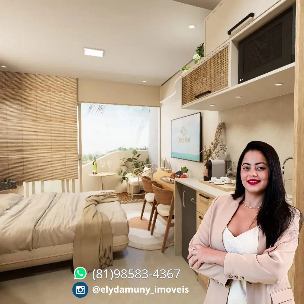 Oportunidade para Investidor de Flats Studios com Lazer na Praia de Campas - Tamandaré