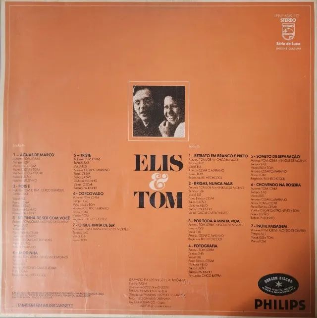 LP Tom Jobim e Elis Regina - Elis & Tom (1974) - Vinil - Foto 2