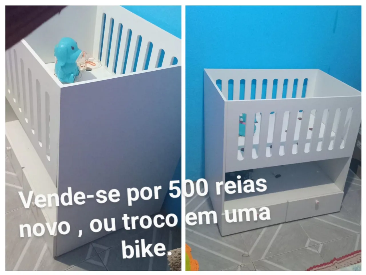 Berço Branco Novo - R$ 500 ou Troco por Bike
