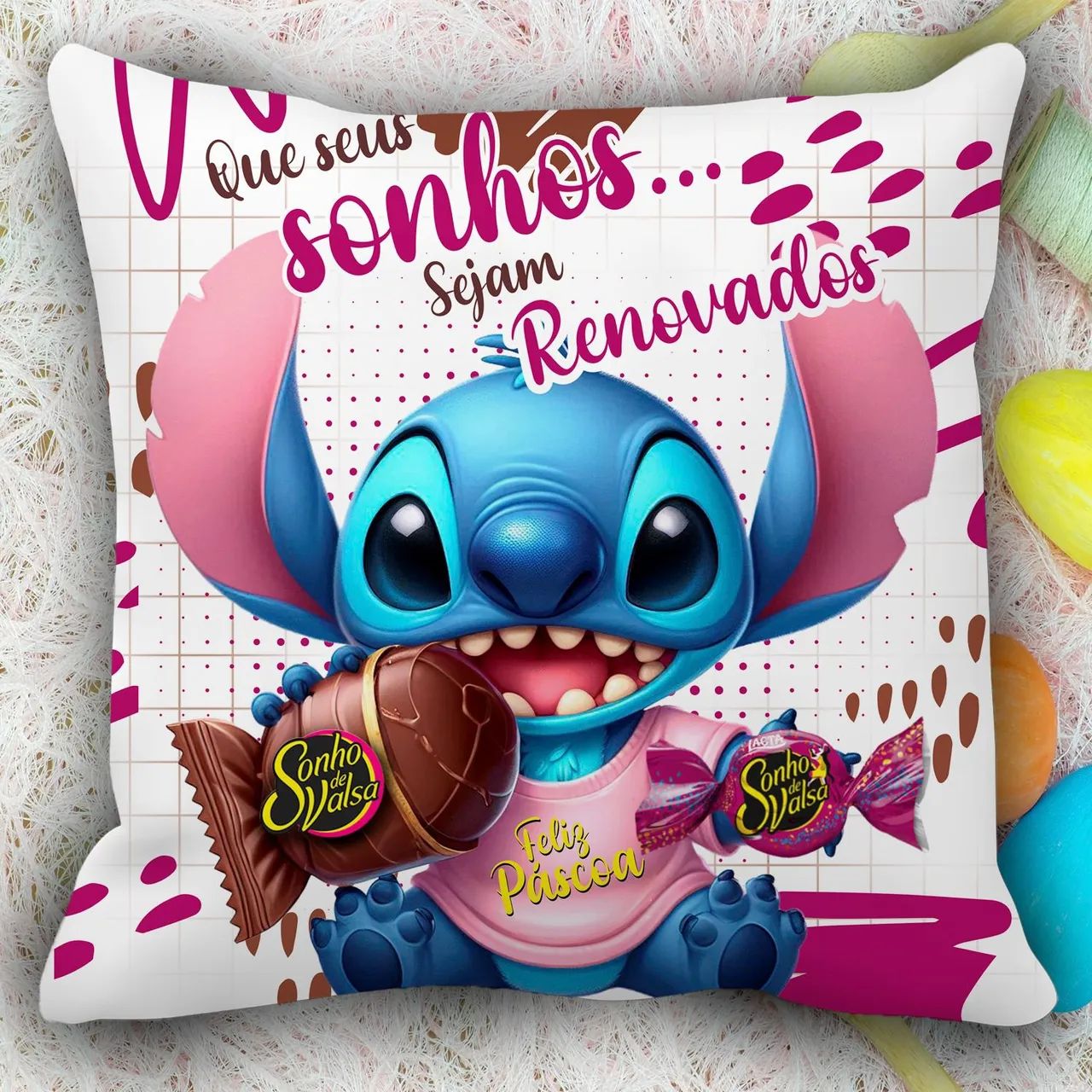 Capas de Almofada Stitch - Decoração para Casa - Foto 3