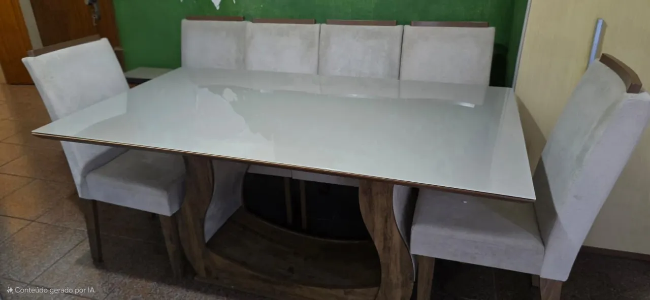 Mesa de Jantar Elegante com 6 Cadeiras