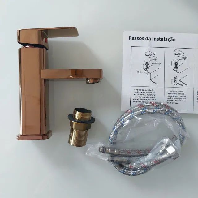 NOVA | Torneira Monocomando Banheiro Rose Metal - Fazemos Entrega - Foto 5