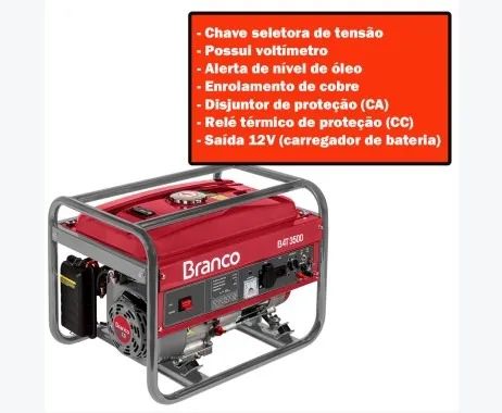 Gerador De Energia 3,5 Kva À Gasolina Monofásico Partida Man - Foto 3